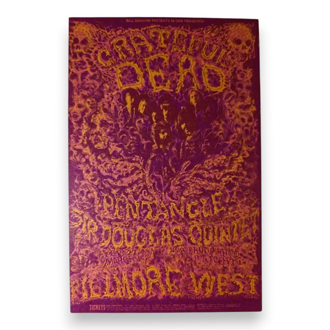 Grateful Dead, Pentangle, The Sir Douglas Quintet – The Fillmore, San Francisco (Feb 27–Mar 2, 1969) by Lee Conklin & Herb Greene (Postcard)