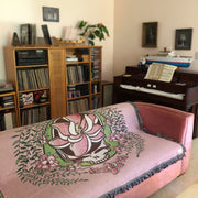 Grateful Dead Pink Sugar Magnolia Steal Your Face Woven Cotton Blanket