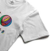 Grateful Dead Rainbow Stealie Bears Tee - White