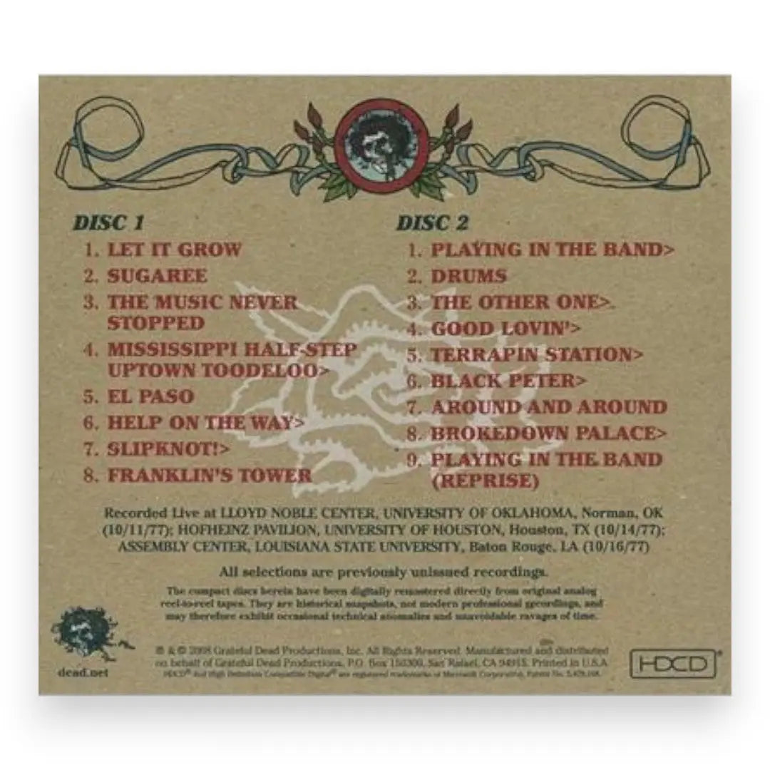 洋楽 GRATEFUL DEAD ROAD TRIPS October '77 Grateful Dead - Road Trips Vol. 1 No. 2-October '77 (2-CD Set