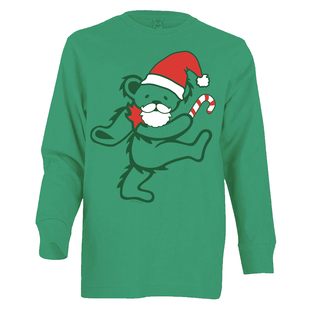 Grateful Dead Santa Bear Youth Long Sleeve T-Shirt