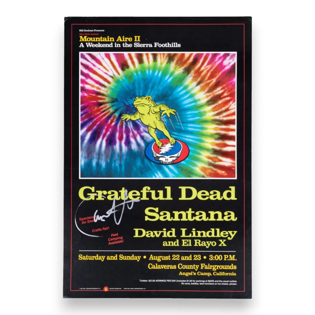 Grateful Dead & Santana 1987 Signed Concert Poster