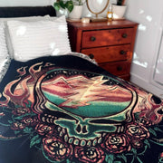 Grateful Dead Scarlet Fire Steal Your Face Woven Cotton Blanket