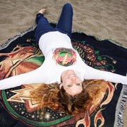 Grateful Dead Scarlet Fire Steal Your Face Woven Cotton Blanket