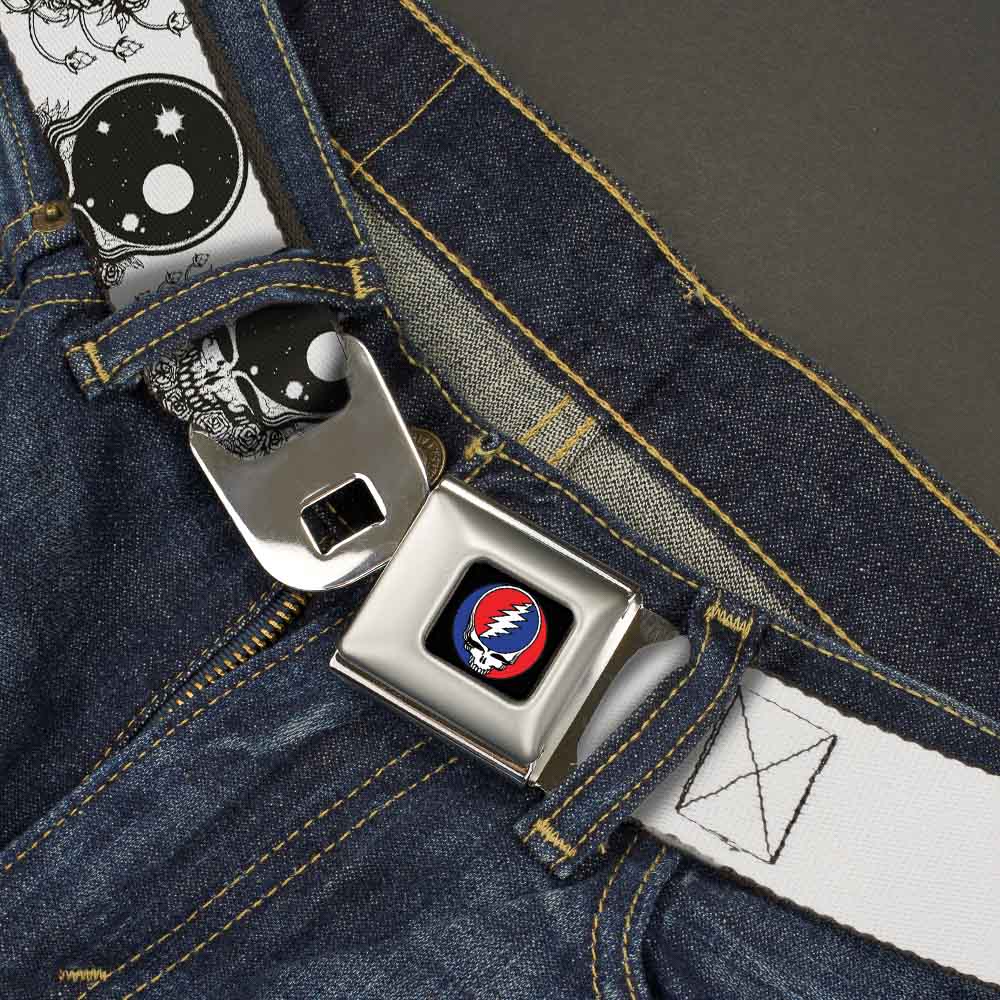 Grateful Dead Seatbelt Belt | Black/White Space Your Face