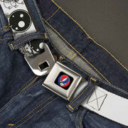 Grateful Dead Seatbelt Belt | Black/White Space Your Face