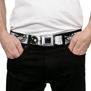 Grateful Dead Seatbelt Belt | Black/White Space Your Face