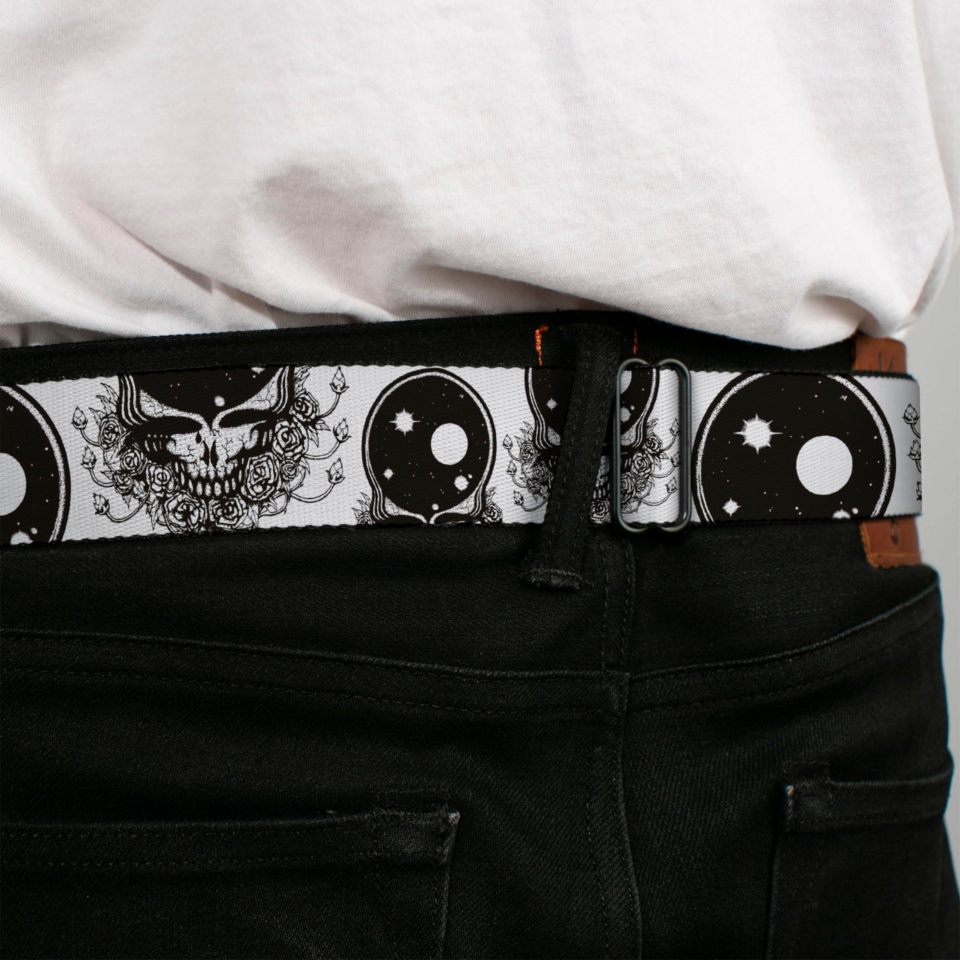 Grateful Dead Seatbelt Belt | Black/White Space Your Face