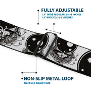 Grateful Dead Seatbelt Belt | Black/White Space Your Face