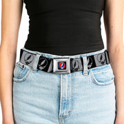 Grateful Dead Seatbelt Belt | Black/White Steal Your Face Blocks