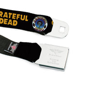 Grateful Dead Seatbelt Belt | Black/Yellow + Skull & Roses