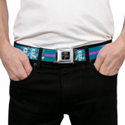 Grateful Dead Seatbelt Belt | Blue Swirl + Dancing Bears