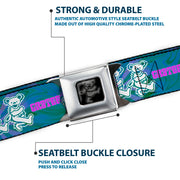 Grateful Dead Seatbelt Belt | Blue Swirl + Dancing Bears