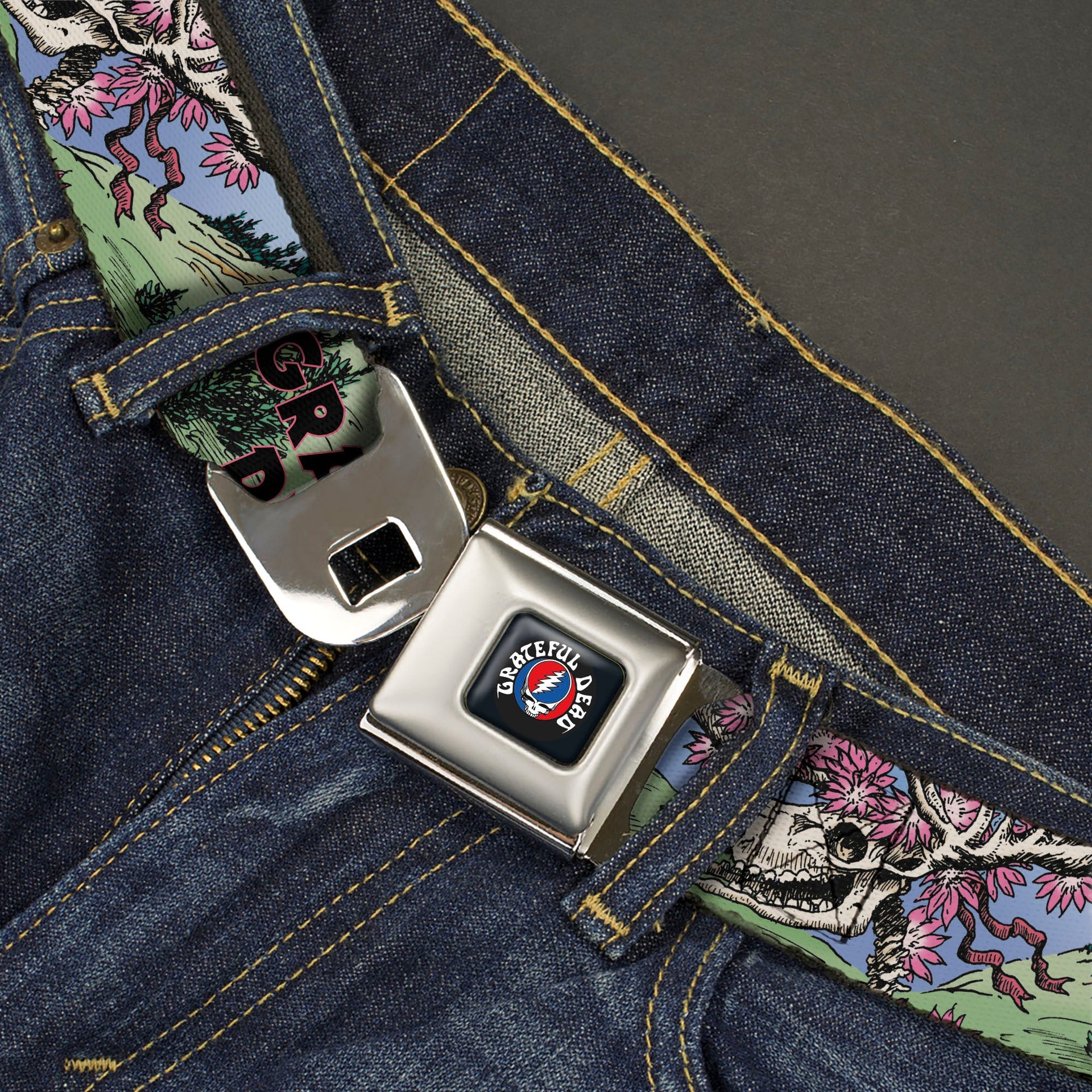 Grateful Dead Seatbelt Belt | Dave's Picks Vol. 9 Art