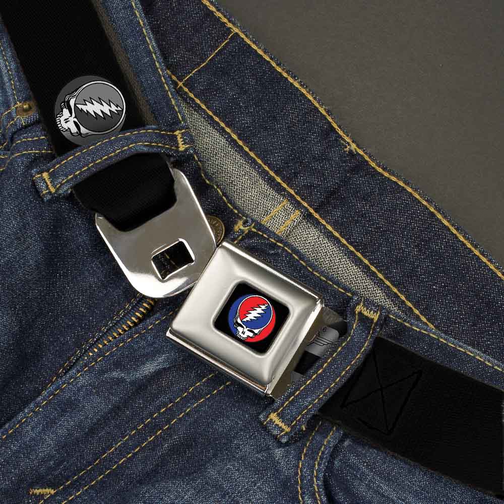 Grateful Dead Seatbelt Belt | Gray Steal Your Face