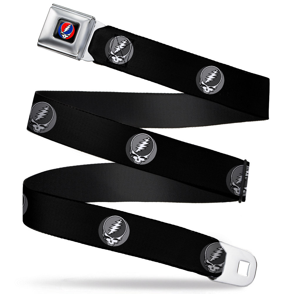 Grateful Dead Seatbelt Belt | Gray Steal Your Face