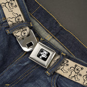 Grateful Dead Seatbelt Belt | Hemp/Black Dancing Bears