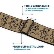 Grateful Dead Seatbelt Belt | Hemp/Black Dancing Bears