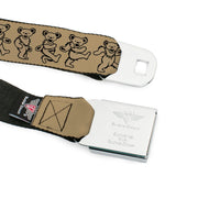 Grateful Dead Seatbelt Belt | Hemp/Black Dancing Bears