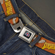 Grateful Dead Seatbelt Belt | Orange Sunshine Daydream