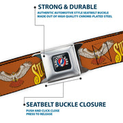 Grateful Dead Seatbelt Belt | Orange Sunshine Daydream