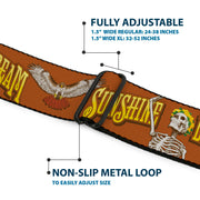 Grateful Dead Seatbelt Belt | Orange Sunshine Daydream