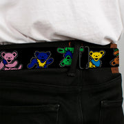 Grateful Dead Seatbelt Belt | Rainbow Dancing Bears (Large Pattern)