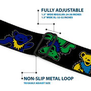 Grateful Dead Seatbelt Belt | Rainbow Dancing Bears (Large Pattern)