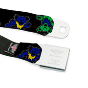 Grateful Dead Seatbelt Belt | Rainbow Dancing Bears (Large Pattern)