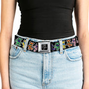 Grateful Dead Seatbelt Belt | Rainbow Dancing Bears (Small Pattern)