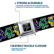Grateful Dead Seatbelt Belt | Rainbow Dancing Bears (Small Pattern)