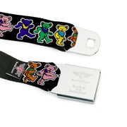 Grateful Dead Seatbelt Belt | Rainbow Dancing Bears (Small Pattern)