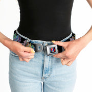 Grateful Dead Seatbelt Belt | Rainbow Dancing Skeletons