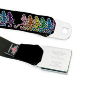 Grateful Dead Seatbelt Belt | Rainbow Dancing Skeletons