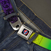 Grateful Dead Seatbelt Belt | Rainbow Fade + Skull & Roses