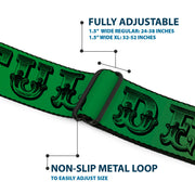 Grateful Dead Seatbelt Belt | Rainbow Fade + Skull & Roses