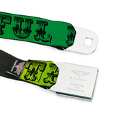 Grateful Dead Seatbelt Belt | Rainbow Fade + Skull & Roses