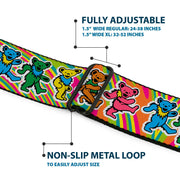 Grateful Dead Seatbelt Belt | Rainbow Tie Dye Swirl Dancing Bears - Lifestyle