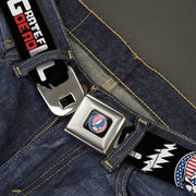 Grateful Dead Seatbelt Belt | Stars & Stripes + Text