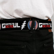 Grateful Dead Seatbelt Belt | Stars & Stripes + Text