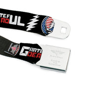 Grateful Dead Seatbelt Belt | Stars & Stripes + Text