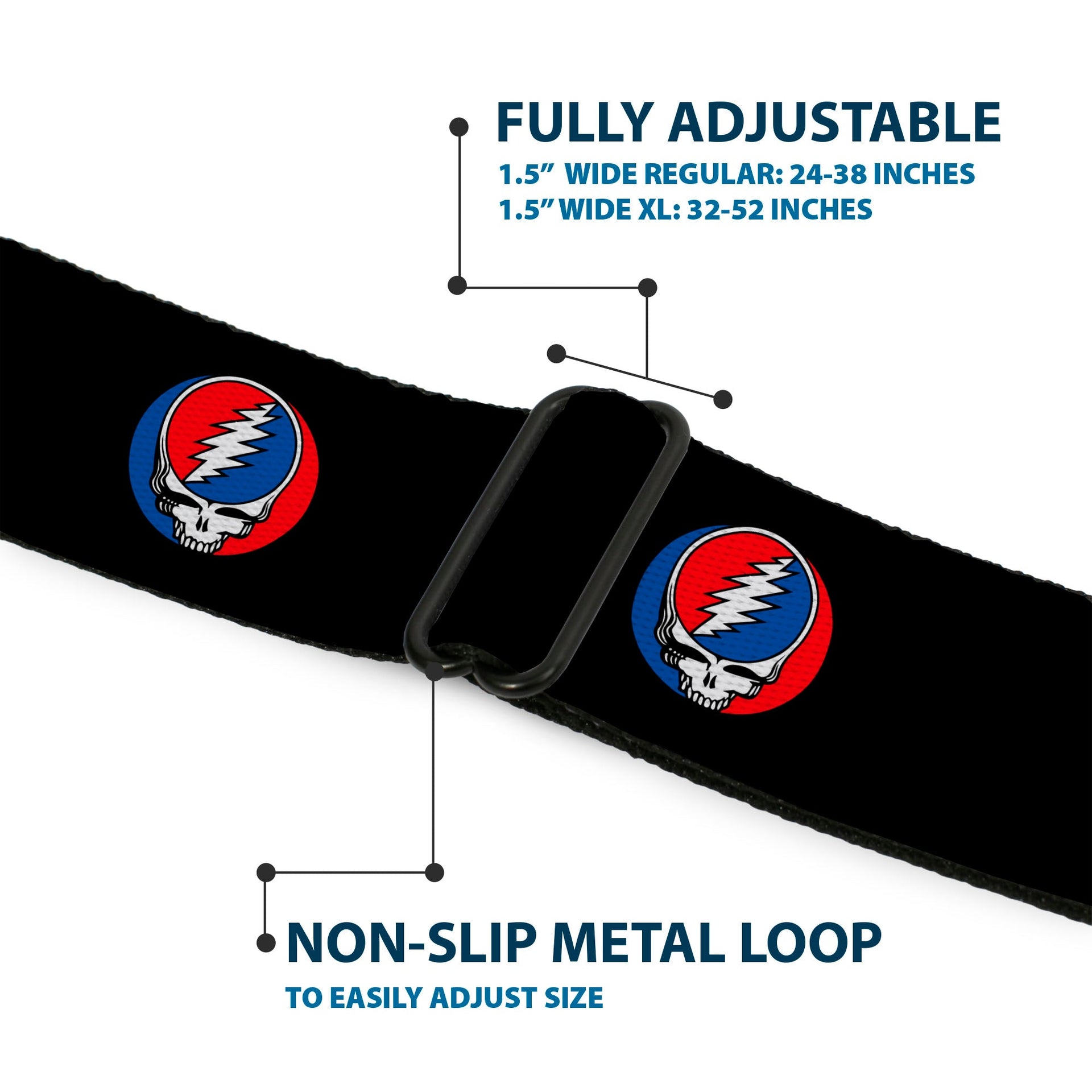 Grateful Dead Seatbelt Belt | Steal Your Face
