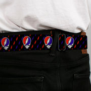 Grateful Dead Seatbelt Belt | Steal Your Face + Lightning Bolt