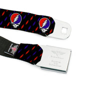 Grateful Dead Seatbelt Belt | Steal Your Face + Lightning Bolt