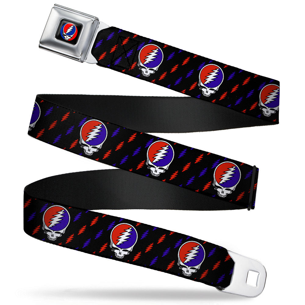 Grateful Dead Seatbelt Belt | Steal Your Face + Lightning Bolt