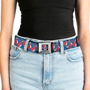 Grateful Dead Seatbelt Belt | Steal Your Face Stacked (Classic Blue)