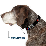 Grateful Dead Seatbelt Buckle Pet Collar | Black Steal Your Face (Steal Your Face Buckle)