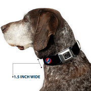 Grateful Dead Seatbelt Buckle Pet Collar | Black Steal Your Face (Steal Your Face Buckle)