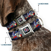 Grateful Dead Seatbelt Buckle Pet Collar | Dave's Picks Skeleton Art (Steal Your Face Buckle)