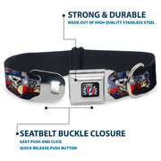 Grateful Dead Seatbelt Buckle Pet Collar | Dave's Picks Skeleton Art (Steal Your Face Buckle)